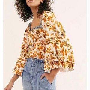 Free People Floral Bodysuit Size XS.